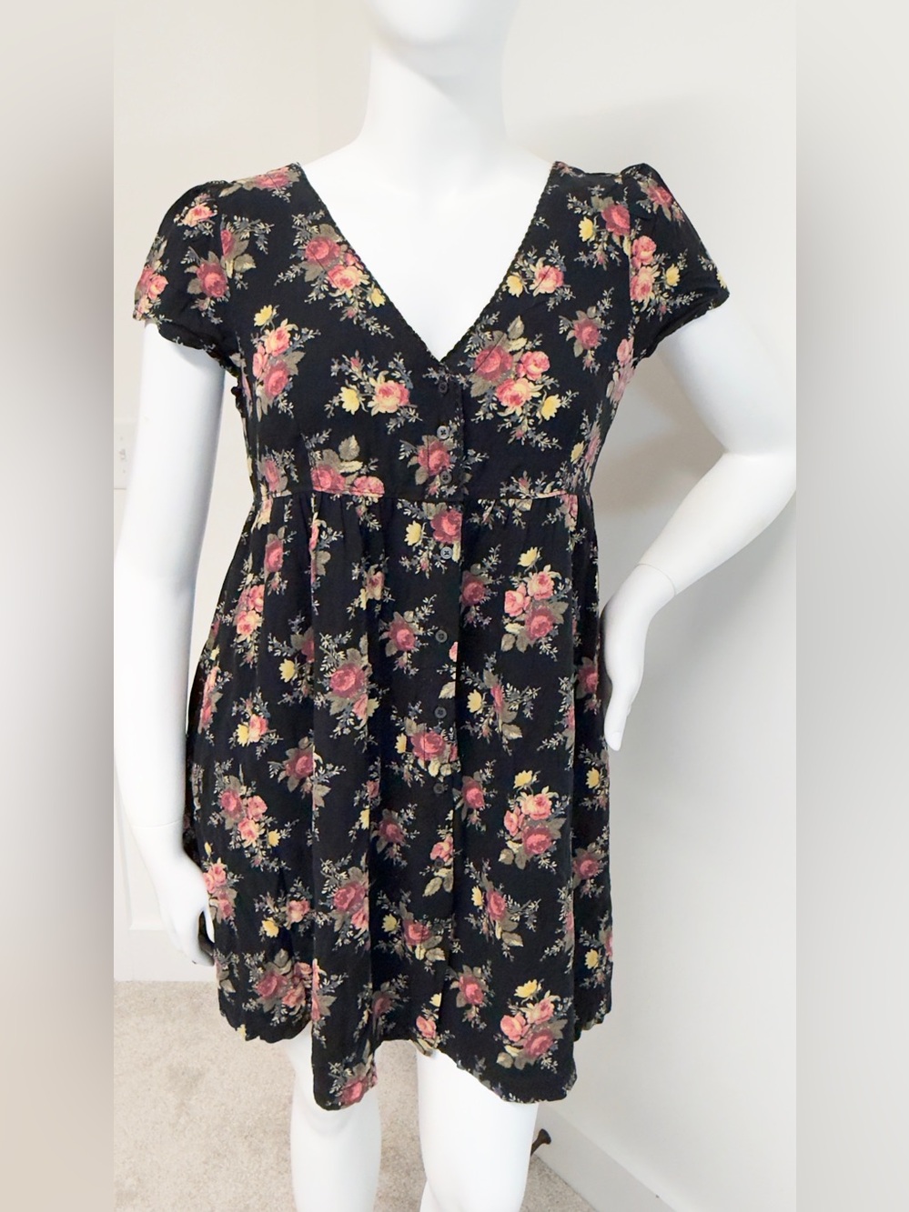 Denim & Supply Ralph Lauren Floral Babydoll Dress Size L Boho Cottagecore